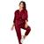 Conjunto Plush Leve Veludo Moda Elegante Ocasião Inverno Top Luxuosa Premium Tendencia Quentinha Viagem Passeio Vermelho