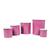 Conjunto Porta Mantimentos Jogo 5 Peças de Plástico Potes para Guardar Alimentos Rosa