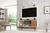 Conjunto Rack Safira Com Painel Para TV Sala Kenzo Off White/Cinamomo