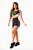 Conjunto Racy Fitness Feminino Short  com Detalhe Cintura Alta e Cropped Regata REF:CSV26 Preto, Verde