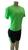 Conjunto Roupa academia camiseta e short com bolso preto/camiseta verde
