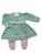 Conjunto saida maternidade vestido menina trico 3 peças Verde