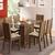 Conjunto Sala de Jantar Madesa Gales Mesa Tampo de Vidro com 6 Cadeiras Rustic/Lírio Bege