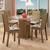 Conjunto Sala de Jantar Madesa Maya Mesa Tampo de Vidro com 4 Cadeiras Rustic/Floral Hibiscos