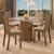 Conjunto Sala de Jantar Madesa Maya Mesa Tampo de Vidro com 4 Cadeiras Rustic/Lírio Bege