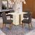 Conjunto Sala de Jantar Mesa 120 Cm Tampo MDF 4 Cadeiras Alana Casa 812 Nature com Off White e Marrom Expresso