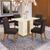 Conjunto Sala de Jantar Mesa 120 Cm Tampo MDF 4 Cadeiras Alana Casa 812 Nature com Off White e Marrom