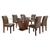 Conjunto Sala de Jantar Mesa Classic Tampo de Vidro 6 Cadeiras Vitoria Cel Moveis Chocolate/Animale Marrom
