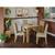 Conjunto Sala de Jantar Mesa Grace 90cm 4 Cadeiras Maia Cimol Nature/Off White/Gengibre