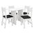 Conjunto Sala de Jantar Mesa Milano com 4 Cadeiras Poliman Branco e Preto