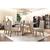 Conjunto Sala de Jantar Mesa Safira 180 com 6 cadeiras Rufato Off white, Imbuia, Veludo creme