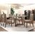Conjunto Sala de Jantar Mesa Safira Tampo MDF Vidro 6 Cadeiras Rufato Off white, Café, Animalle chocolate