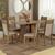 Conjunto Sala de Jantar Mesa Tampo de Madeira 6 Cadeiras Rustic/Bege Beverly Madesa Rustic/Sintético Bege