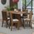 Conjunto Sala de Jantar Mesa Tampo de Madeira 6 Cadeiras Rustic/Hibiscos Sharon Madesa Rustic/Hibiscos