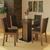 Conjunto Sala de Jantar Mesa Tampo de Vidro com 4 Cadeiras Aline Madesa Preto/Rustic