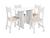 Conjunto Sala de Jantar Retangular Mesa Milano 108cm com 04 Cadeiras Poliman Branco