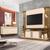 Conjunto Sala Home York Led TV 55 Pol. Buffet Opala Cinamomo/Off White