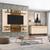 Conjunto Sala Painel Atlas TV 55 Pol. Buffet Opala Off white, Cinamomo, Ripa