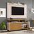 Conjunto Sala Rack Topazio Painel Kenzo TV 50 Polegadas Off White/Ripa - Off