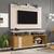 Conjunto Sala Rack Topazio Painel Kenzo TV 50 Polegadas Cinamomo/Off White - Off