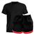 Conjunto Short Esportivo Basquete e Camiseta Masculina Preto