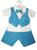 Conjunto Social Infantil Bebê Menino  RN a 05 meses Batizado Casamento Formatura com Gravata Azul celeste com shorts