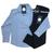 Conjunto Social Pajem Infantil Roupa Social Infantil Casamento masculino Azul, Preto