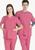 Conjunto Unissex Plus Size Pijama Cirurgico Hospitalar PhF Conjunto plus rosa