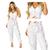 Conjuntos de Blusas com Botão e mais a Calça Estilo  Moderno  Que veste do 36 ao 42 Branco