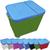 Container Porta Ração Canister Plástico com Tampa Azul Protege Conserva Furacão Pet 15 Kg Verde com Tampa Azul