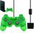 Controle Gamer Ps1 Ps2 Com Fio Analógico Joystick Dualshock Verde