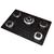 Cooktop 5 Bocas Tripla Chama Nardelli Mesa em Vidro Preto Inox