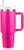 Copo Caneca Térmica Quencher - Com Canudo E Alça  - Mantém Quente e Frio -1200ML Pink