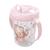 Copo Caneca Trio Infantil Com Tampa E Alça 330ml Plasutil Ursinha Rosa