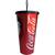 Copo da Coca-Cola 700ml com tampa e canudo Vermelho