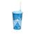 Copo infantil 300ml tampa canud princessas  original bezavel AZUL