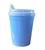 Copo infantil plastico com bico tampa não quebra rigido escola creche igreja merenda agua suco color Azul