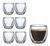 Copo para cafe parede dupla borossilicato 80ml 6138 mimo style- kit 6 pçs Incolor