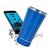 Copo Termico Inox 420ml com Alto Falante Bluetooth Led Tampa Abridor Cerveja Azul