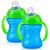 Copo Transição Infantil Kit 2 Água Leite Bebê Antivazamento Dois Azul