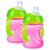 Copo Transição Infantil Kit 2 Água Leite Bebê Antivazamento Rosa / Rosa