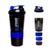 Coqueteleira Shakeira Academia com Divisória Dupla Para Suplementos e Mola Bater Shake Garrafa Squeeze 500ML Azul