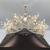 Coroa Tiara Arranjo De Noiva Casamento Miss Debutante Luxo Dourado claro