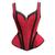 Corpete Corset Corselet Espartilho Retro Floral Alça Vermelho Vermelho