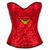 Corpete Corset Corselet Mulher Maravilha Vermelho M609 Vermelho