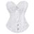 Corpete Corset Espartilho Cinta Modela Cintura Floral Branco