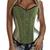 Corset Corpete Corselet Espartilho Redutor Modelador Brilhante Cores Verde claro