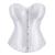 Corset Espartilho Corselet Corpete Brilhoso Cinta Modeladora Branco