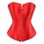 Corset Espartilho Corselet Corpete Brilhoso Cinta Modeladora Vermelho