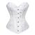 Corset Espartilho Corselet Corpete Florido Sem Babado Branco